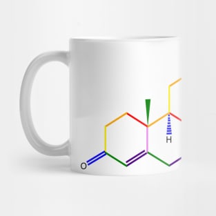 Testosterone Molecule Rainbow Chemistry Mug